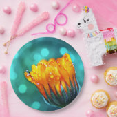 ゴールデンマリゴドオンティール（緑がかった色）《写真》ぼけ味 ペーパープレート (パーティー)