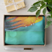 ゴールデンマリゴドオンティール（緑がかった色）《写真》ぼけ味 薄葉紙 (ギフト)