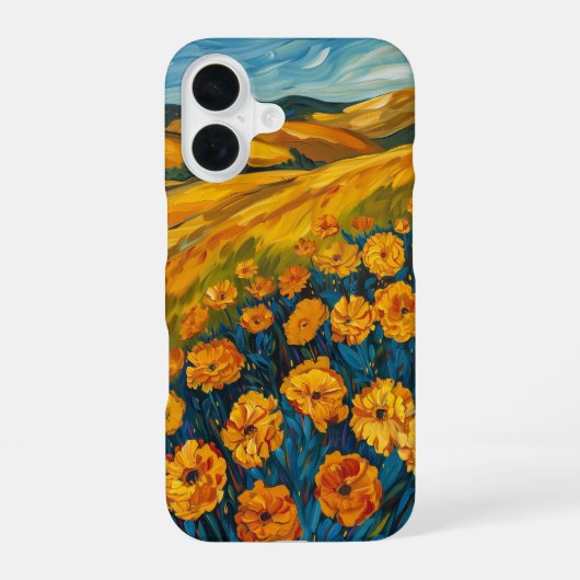 ゴールデンマリゴールド iPhone 16ケース (裏面)