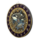 ゴールデンマリンライフキラーホエールアート ダーツボード (正面右)