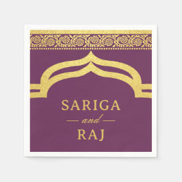 ゴールデンマリーゴールドフラワームンダップカノピーアーチウェディング スタンダードカクテルナプキン