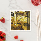 ゴールデンマルディグラスマスクナプキンス スタンダードカクテルナプキン (インサイチュ)