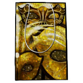 ゴールデンマルディグラスマスク抱き枕 ミディアムペーパーバッグ (正面)