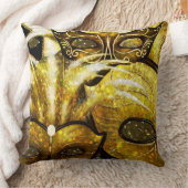ゴールデンマルディグラスマスク装飾用クッション クッション (ブランケット)