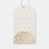 ゴールデンマンダラメーンディパーソナライズされた ギフトタグ (裏面)