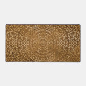 ゴールデンマンダラ洗練された禅ニュートラルタンブラウン デスクマット (正面)