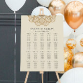 ゴールデンマンダラ結婚式座席表 ポスター