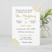 ゴールデンマンダラ結婚式招待状 招待状 (スタンド正面)