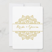 ゴールデンマンダラ結婚式招待状 招待状 (裏面)