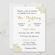 ゴールデンマンダラ結婚式招待状