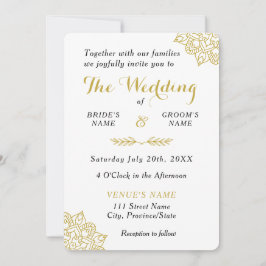 ゴールデンマンダラ結婚式招待状 招待状