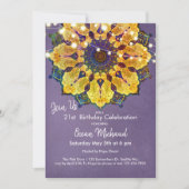 ゴールデンマンダラ |マモダンダラ瞑想、紫 招待状 (正面)