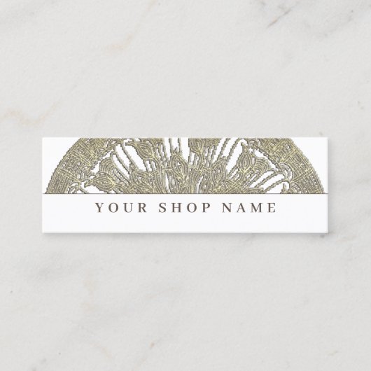 ゴールデンマンダラ – 価格ラベル – 名刺 (正面)