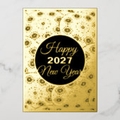 ゴールデンマンダラ - 謹賀新年 2027 箔招待状 (正面)
