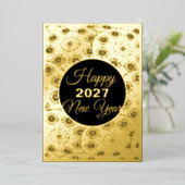 ゴールデンマンダラ - 謹賀新年 2027 箔招待状 (立ち正面)