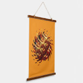 ゴールデンマンデルブロー – 回転する 吊り下げ型タペストリー (傾斜あり)