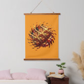 ゴールデンマンデルブロー – 回転する 吊り下げ型タペストリー (寝室)