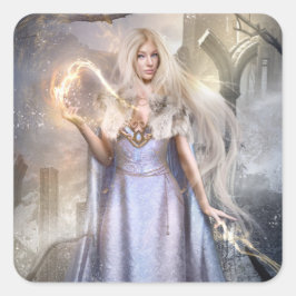 ゴールデンマークエピックファンタジーアートステッカー スクエアシール