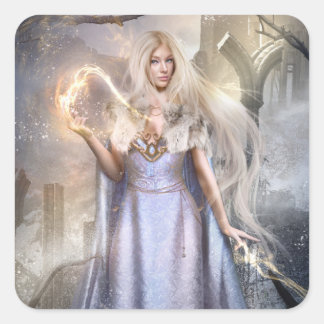 ゴールデンマークエピックファンタジーアートステッカー スクエアシール