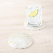 ゴールデンマーブルエレガントトレンディーテンプレートラウンド コースター (側面)