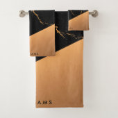 ゴールデンマーブルジオメトリ バスタオルセット (インサイチュ)