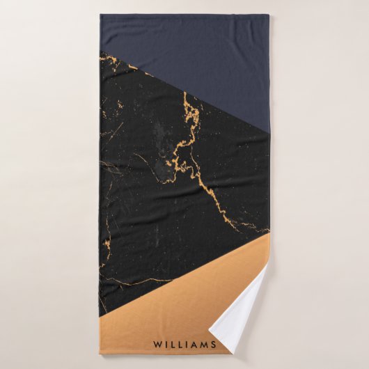 ゴールデンマーブルジオメトリ バスタオルセット (バスタオル)