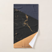 ゴールデンマーブルジオメトリ バスタオルセット (ハンドタオル)