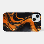 ゴールデンマーブルラグジュアリー iPhone 15ケース (裏面横)