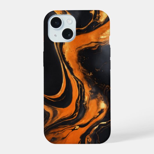 ゴールデンマーブルラグジュアリー iPhone 15ケース (裏面)