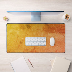 ゴールデンマーブル大きなマウスパッドカスタム- Mouse Desk Mat デスクマット