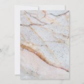 ゴールデンマーブル　私たちはこっそり結婚する　ゴールドハーツ　カリグラフィー 招待状 (裏面)