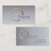 ゴールデンミニマルエンソサークルビジネスカード 名刺 (正面/裏面)