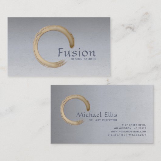 ゴールデンミニマルエンソサークルビジネスカード 名刺