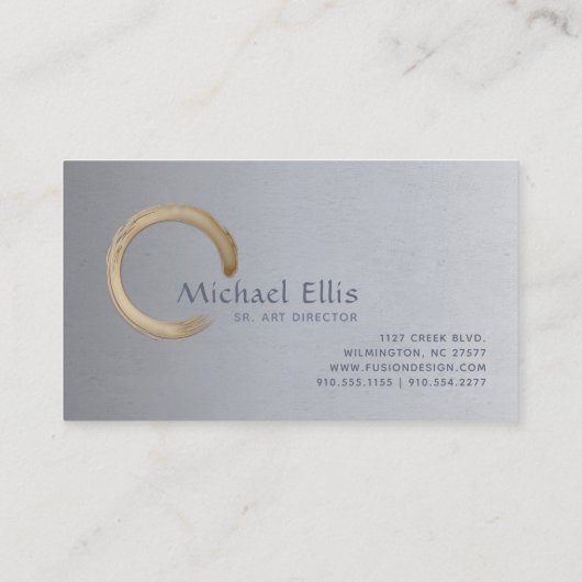 ゴールデンミニマルエンソサークルビジネスカード 名刺 (裏面)