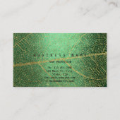 ゴールデンミニマルリーフトロピックビップ美しいメイクアップ 名刺 (裏面)