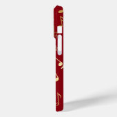ゴールデンミュージカルの深い赤の背景 Case-Mate iPhoneケース (裏面 / 左)