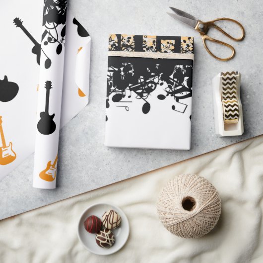 ゴールデンミュージッククラシックノート紙 ラッピングペーパー (クラフト)