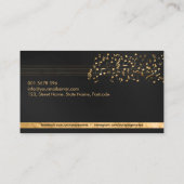 ゴールデンミュージックノートパターン 名刺 (裏面)