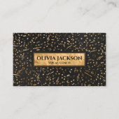 ゴールデンミュージックノートパターン 名刺 (正面)