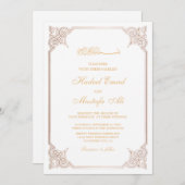 ゴールデンムスリム結婚式招待状 招待状 (正面/裏面)