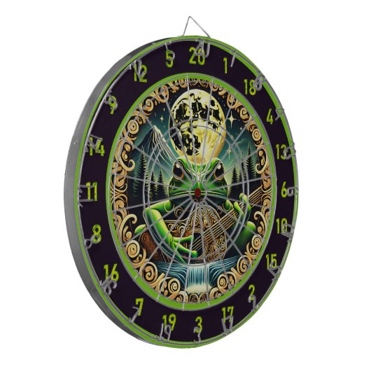 ゴールデンムーンがカエル遊ギターを見る ダーツボード (正面左)