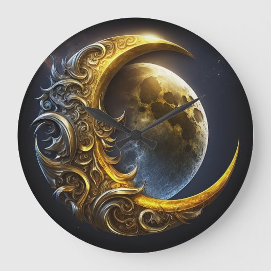 ゴールデンムーンアストロロジー先生コーチスピリチュアル ラージ壁時計 (正面)