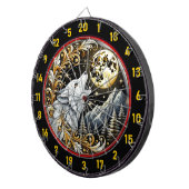 ゴールデンムーンイルミネートローンホワイトウルフ ダーツボード (正面右)