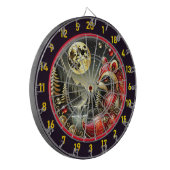 ゴールデンムーンハイライトはっきりしたレッドラクーン ダーツボード (正面左)