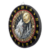 ゴールデンムーンハイライト狼の激しいコール ダーツボード (正面右)