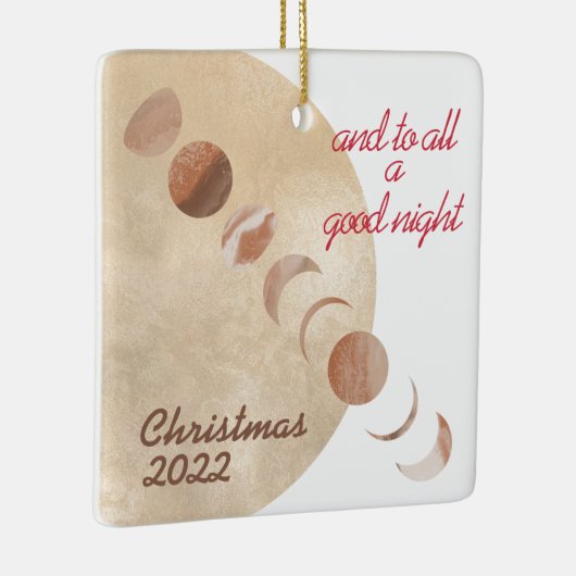 ゴールデンムーンフェイズクリスマス セラミックオーナメント (右)