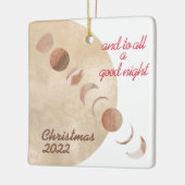 ゴールデンムーンフェイズクリスマス セラミックオーナメント (左)