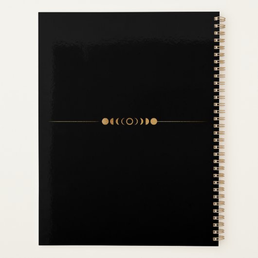 ゴールデンムーンフェイズヨガスタジオビジネスカード プランナー手帳 (裏面)