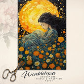 ゴールデンムーンライトガールアールヌーボーフローラデクページ 薄葉紙