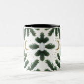 ゴールデンムーン&エバーグリーンパイン – ラグジュアリー ツートーンマグカップ (中央)